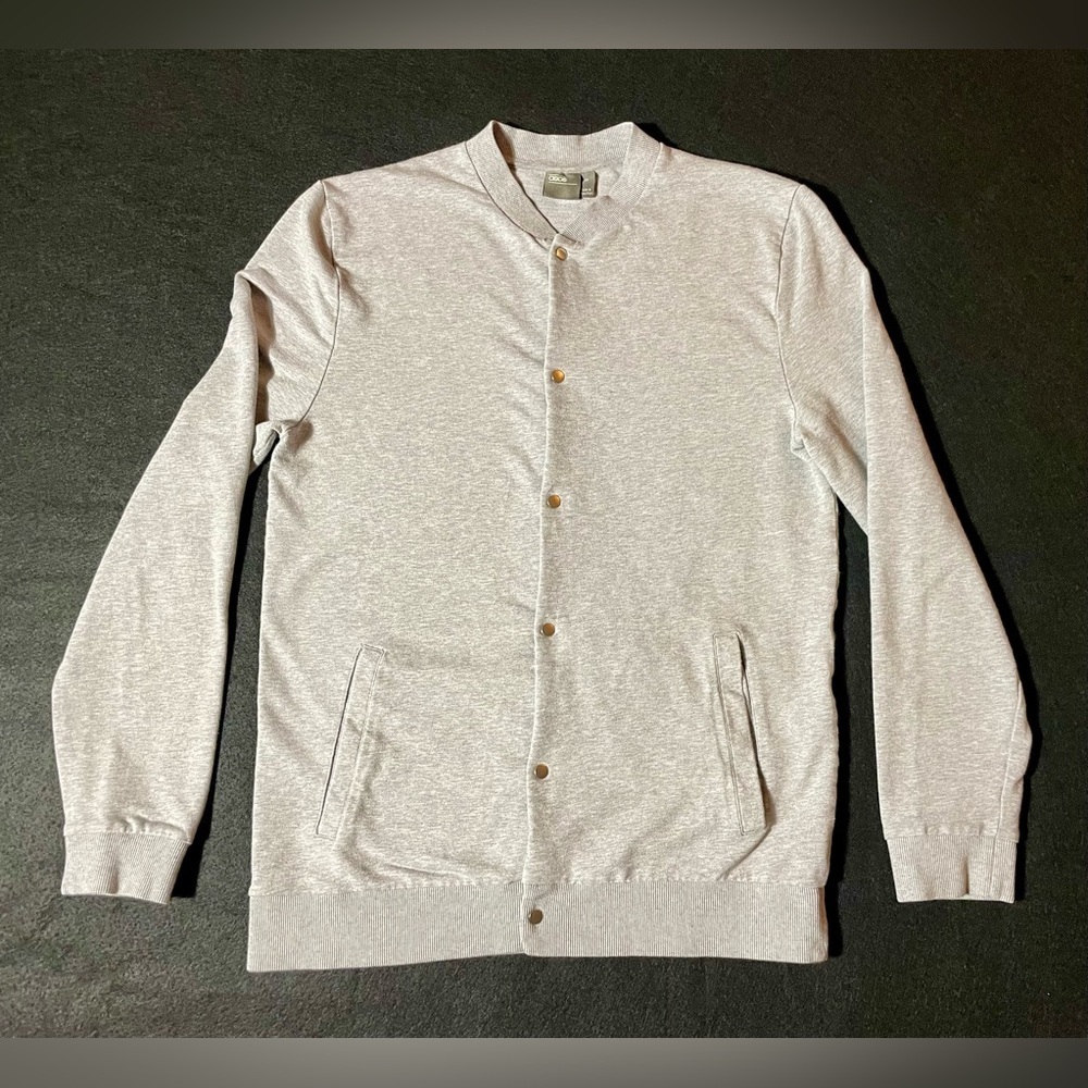 ASOS Women’s Gray Button-Up Sweater Size XL Cotton Blend Long Sleeve Cardigan
